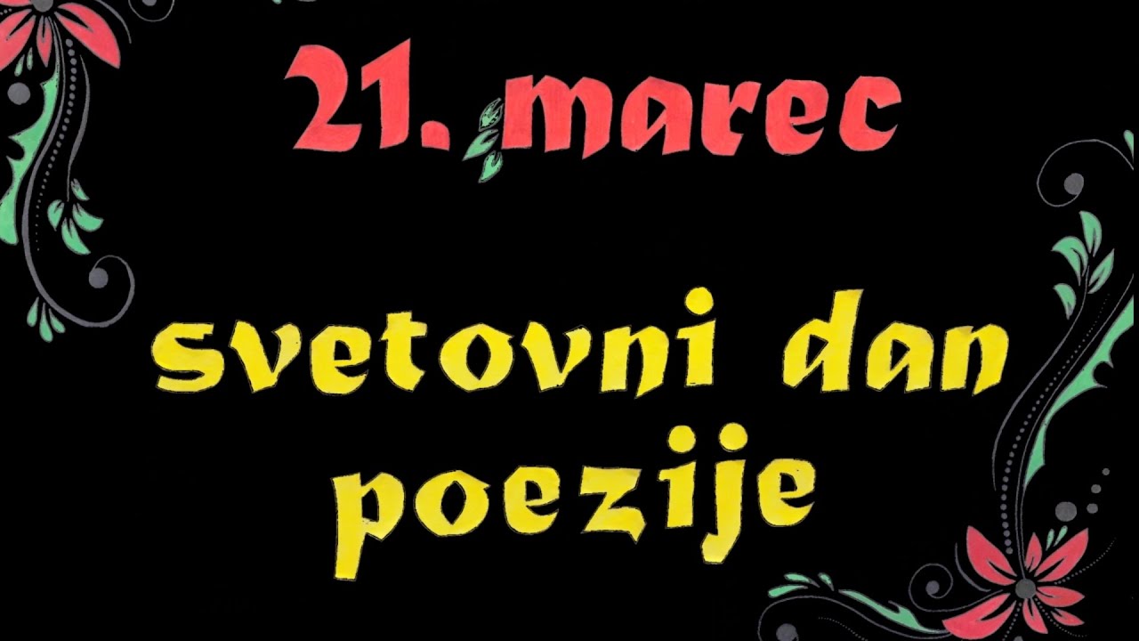 21. marec svetovni dan poezije