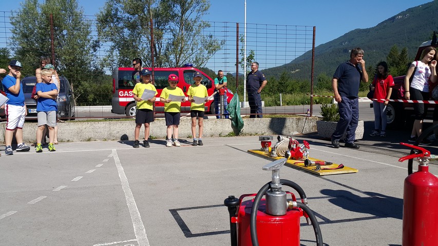 Sodelovanje mladih gasilcev na tekmovanju